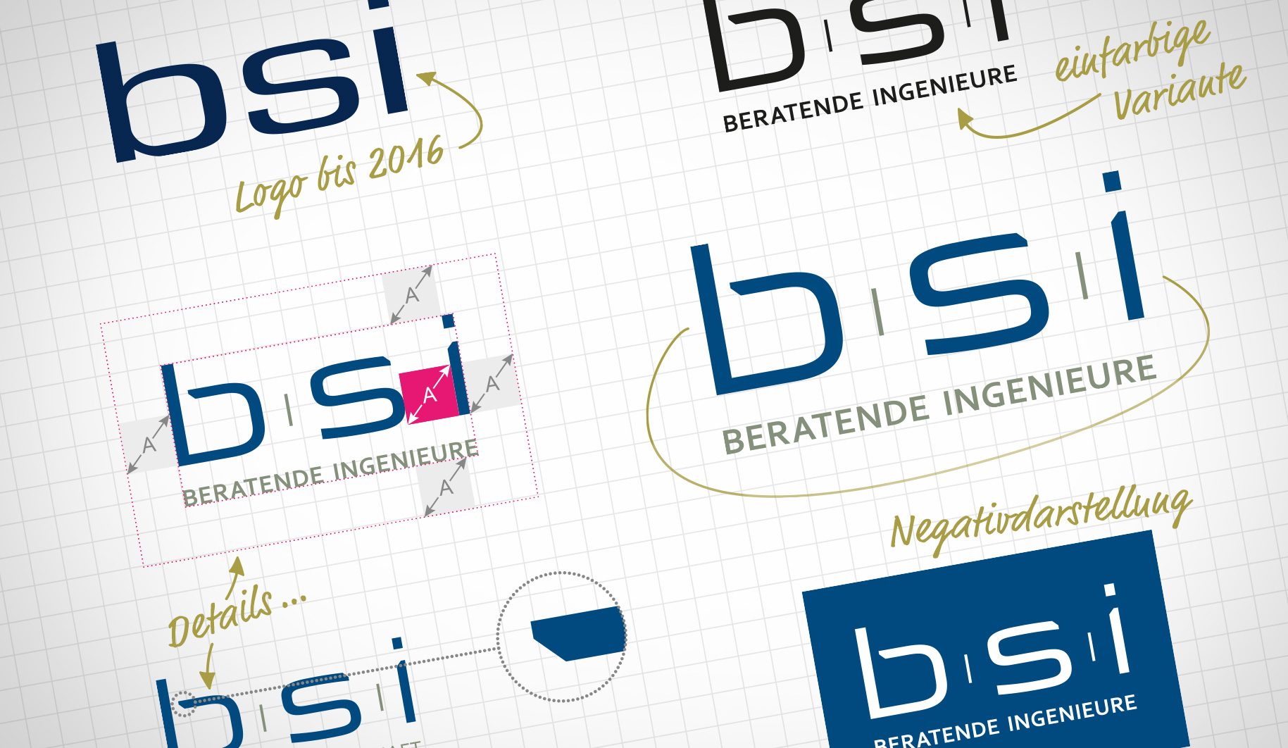 Logoentwicklung bsi Ingenieurgesellschaft Dresden